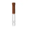 Tuyau de tuyau de la batterie en verre de feuilloire avec filtre à la bouche en bois 98mm Accessoires de tuyaux de tabac de bois naturel