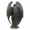 ブロンズのセラフィム6翼の守護天使と剣と蛇の大きな彫像樹脂彫像ホームデコレーション211229253c