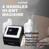 أحدث التقنيات 4 مقابض hiemt machine machine إزالة السيلوليت الفراغية pelivic عضلة المنبه الورك رفع الدهون حرق جسم النحت