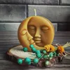 Artesanato Tools Silicone Soap Mold Sun Moon Face Molde da Vela para DIY Handmade Batan Bom Barra de Loção Barra Polímero Cera De Argila XBJK2202