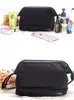 Moda makyaj çantası siyah kumaş fermuar kasa zarif güzellik büyük kapasite kozmetik kasa klasik makyaj organizatör çanta tuvalet 2665