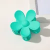 Candy Color Plastic Hairpin Big Flower Shaped Frosted Hair Claws For Women Hair Accessories Spring Clip Clamp Crab5898337