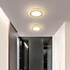 luzes modernos de teto LED para cozinha corredor varanda entrada plafond de brilho levou cristal rodada teto LED de ouro lâmpada Diâmetro D20cm