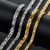 Chains Fashion Luxury Men Gold Chain Necklace Stainless Steel Byzantine Street Hip Hop Jewelry274k