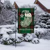 Kersttuin vlaggen dubbele kant gedrukt opknoping vlag linnen tuin partij decoratieve banner vlaggen Kerstdecoratie 16 Designs YG853