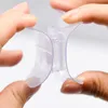 Självhäftande krokar PVC Transparent kvadratkrok Snäppknapp Ingen borrning Non Trace Fuktskydd 6 * 6cm Ny ankomst 0 14YZ N2