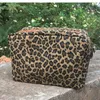 Canvas Leopard kosmetiska väskor GA Warehouse Cheetah Makeup Bag Anpassade toalettartiklar med dragkedja Domil106-387