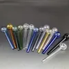 Partihandel 4inch 4.2inch färgglada pyrex glasolja brännare rör rökning tobcco ört oljor naglar vatten handrör stora rör nageltips vs bongs