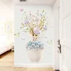 3D DIY花瓶の花の壁ステッカークリエイティブデカールホーム装飾自己接着壁紙リビングルームベッドルームキッチンステッカーT200601