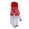 Skidhandskar Kvinna Vinter för skidsport Touch Screen Mantens Women Christmas Snowflake Full Finger Wrist Gants Femme1