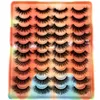 20 Pairs 3d False Eyelashes Fluffy Faux Mink Eye Lashes Bulk with Custom Box Wispy Natural Lash Pack Short Wholesales Natural