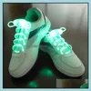 Acessórios para peças de sapatos Sapatos LED LED SHOELACE Light Up Disco Party Fun Glow Laces 500pcs/lote = 250Pairs Halloween Gift de Natal Fedex