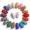 Nail Art Decorations 6Grid / Pack Luxe Amber Heart Charms SS3-SS20 Neon Plaksteen Rhinestones Transparante Pixie Caviar Bead Decor Charm ZD58