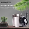 Vacuüm canister roestvrij staal 304 keuken opslag vacuüm container voedsel opbergdoos potten voor koffieboon cookie jar 201022