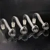 Högkvalitativ glasoljebrännare rör rökrör 10mm 14mm 18mm hane för riggvattenbubblare bong adapter tillbehör böjd form design banger olje naglar rör