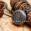 New Quartz Vintage Lead Black Small Spider Web Pocket Watch Necklace Jewelry Wholesale Sweater Chain Fashion Watch Copper Color Steel Bezel