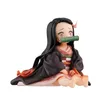 Demon Slayer Kimetsu Nej Yaiba Nezuko Figur Modell Toy Anime Demon Slayer Figur Nezuko Söt leksaker 65mm LJ201027