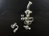 Bong Klein Dab Rig Rig Klein Klein Rigs de Petróleo Reciclador Tubulação de Água De Fumadores Clear tamanho da articulação 14.4mm