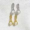 Fahion Boucles d'oreilles en forme de U en acier inoxydable Boucles d'oreilles en or 18 carats Boucles d'oreilles en or rose pour femme