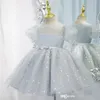 meisjes ster strik prinses feestjurken eerste verjaardag baby jurk lente baby bruiloft kleding kinderen vakantie kleding S1903