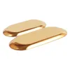 2021 plaque d'or plateau assiette à Dessert couleur acier inoxydable ovale porte-serviettes cuisine stockage populaire produit décoration