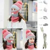 Prezent Winter Ciepły Unisex Czapka Czapka Przenośna Sportowa Sportowa Knit z Szalikiem USB Podgrzewany Kapelusz Ustaw Zmywalna ochrona twarzy Gruba