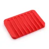 Silicone Savon Plats Porte-Plaque Plateau Égouttoir Douche Waterfal Pour Salle De Bains Cuisine Comptoir 16 Couleurs