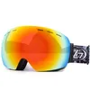 Skidglasögon Dubbelskikt Anti-dimma Stor Skidmask Glasögon Skidor Snö Män Kvinnor Snowboard Goggles 220110