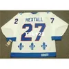 740 27 RON HEXTALL Maglia da hockey casa vintage Quebec Nordiques 1992 CCM o personalizzata con qualsiasi nome o numero maglia retrò7980786