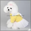 Köpek Giyim Malzemeleri Pet Ev Bahçe Giysileri Yaz Sevimli Prenses Kedi Elbise Ince Stil Teddy Fransız Bldog Pomeranian Chihuahua Gömlek Bırak
