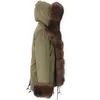 Giacca invernale Donna 2022 Cappotto in vera pelliccia Parka impermeabile Donna Fodera naturale Capispalla casual Streetwear Taglie forti 7XL1