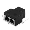 Jeden cent Two RJ45 łącznik Kabel Ethernet Connector LAN Inline Cat7 / Cat6 / Cat5e Extender Adapter