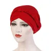 Donna Donna Musulmano Perdita di capelli Stretch Turban Caps Cancer Chemio Hat Tinta unita Treccia Testa Sciarpa Beanie Bonnet