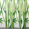 Happy Tree Fabric Polyester Green Bamboo Douche Gordijn Waterdichte badkamer Planten Bad Maat 180x180cm 180x200cm T200711