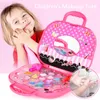 أطفال Makeup Makeup Makeup Set Princess Girl Tote Box Safe Notoxic Cosmetics Play House Toys for Girl Baby Toys Fashion T5767042