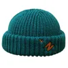 Unissex inverno malha gorro chapéu néon doce cor carta bordado algemado sem aba hip hop senhorio docker crânio cap2716