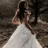 Romántico vestido de novia corte A con sin mangas y espalda descubierta Organza Princesa Ocasión formal Tirantes por encargo Tul Hasta el suelo De Mari￩e