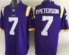 American College Football Wear 2022 NCAA LSU Tigers Football Jersey 7 Patrick Peterson 9 Joe Burreaux 9 Joe Burrow 22 Clyde Edwards-Helaire 24 Derek Stingley 40 Devin