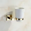 gold toothbrush holder