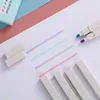 6 stks Super Zachte Kleur Markeerstift Marker Pen Set Water Based Ink Morandi Pastel Kleuren Brush Tip voor Tekening Paint Journal