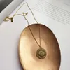 925 Sterling Silver Smycken Halsband för examen Argentina Amulet Round Coin Medalj Golden Sun Halsband Moder Daugher Gift Q0531