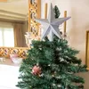 Topper per albero di Natale con stella in fiocco di neve con glitter natalizi in plastica, festivo8548946