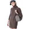 Bareskiy Cashmere Seater Women's New High-Necked Cashmere Seater Long Wool Knit Bottoming Shuteルースソリッドワイルドセーター210203