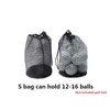 Golf Training AIDS Sport Mesh Net Bag Black Nylon Bags Tennis 163256 Ball Traging Kordelkordelbeutel Accessoires1487450