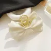 Women Elegant Satin Bow Metal Hair Claws Sweet Clamps Back Head Hair Clips Fashion Hair Accessories Mujer