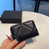 Nouvelle qualité en cuir véritable mens portefeuille avec boîte luxe designers portefeuille femmes portefeuille purse crédit titulaire de la carte passeport h217N