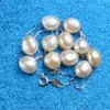 Ashiqi Real S925 Sterling Silver Natural Freshwater Pearl Necklace Gray White 8-9mm Baroque Pearl Jewelry for Women 2010133025