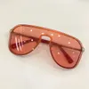 2180 Gafas de sol para mujeres Diseño de marca Lente de conexión de marco sin borde UV400 Mirrorr lente Steampunk Summer Big Style COMW WI3168659