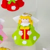 Angel Christmas Pendant Soft Clay Angel Doll Adorno para árbol de Navidad Pink Blue Skirt Girl Decoración colgante