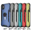 kickstand Anel Titular híbrido PC Phone Case TPU à prova de choque para iPhone XS 12 Mini 11 Pro Max XR X Samsung Nota 20 Ultra